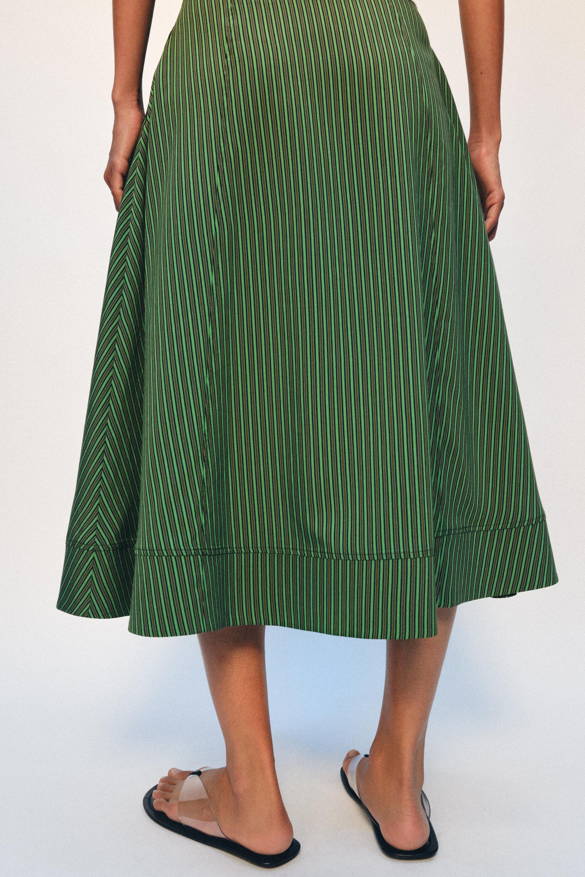 ZW COLLECTION STRIPED MIDI SKIRT